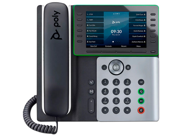 Teléfono IP Poly Edge E500, pantalla de 5