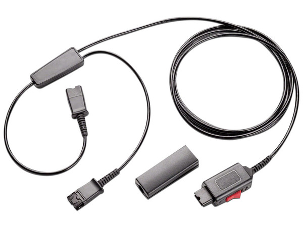 Adaptador Y para Formación Poly 85S07AA, Con switch de Silenciamiento, Color Negro.
