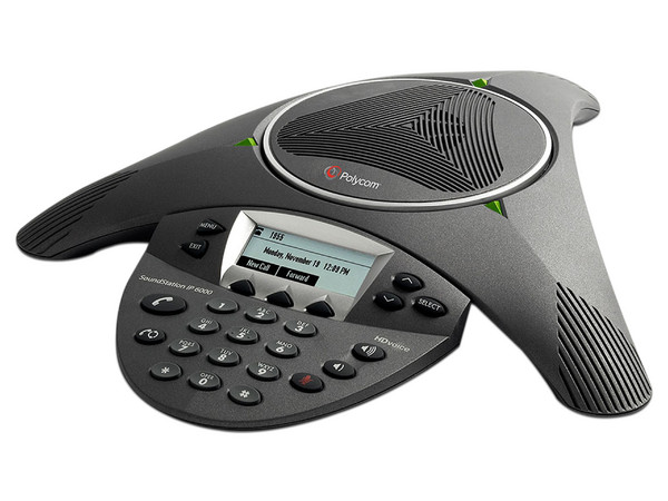 Estación de Conferencias Polycom SoundStation IP, con puertos RJ-9, RJ-45.