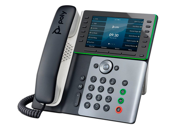 Teléfono IP Poly Edge E550, 12 teclas de línea, compatible con PoE.