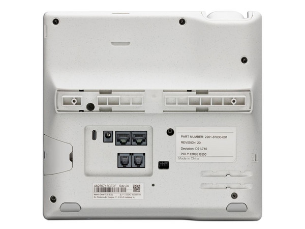 Teléfono IP Poly Edge E550, 12 teclas de línea, compatible con PoE.