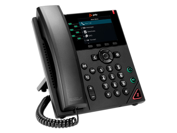 Teléfono IP Polycom VVX 350, Pantalla LCD de 3.5