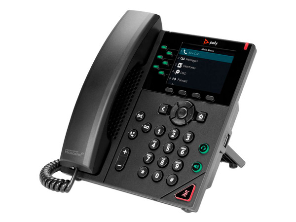 Teléfono IP Polycom VVX 350, Pantalla LCD de 3.5