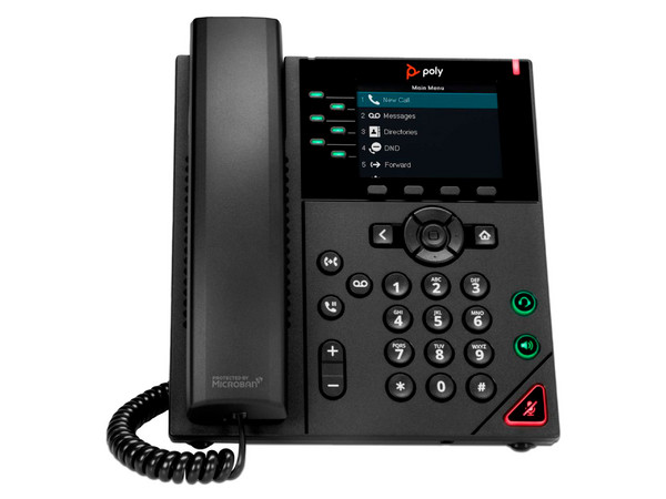 Teléfono IP Polycom VVX 350, Pantalla LCD de 3.5