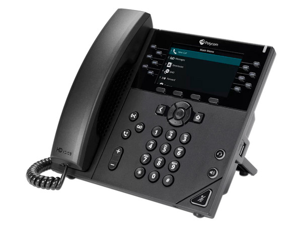 Teléfono IP Polycom VVX 450, Pantalla LCD de 4.3