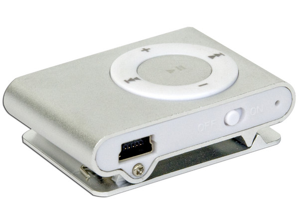 Reproductor de MP3 Arion tipo Clip de 1GB. Color Plata