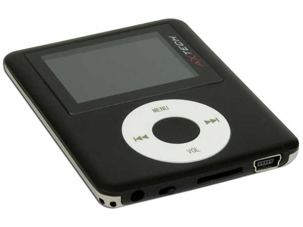 MP4 AXTECH Reproductor de MP3, Radio FM, Fotos, Videoclips y Grabador de Voz. 2GB, Color Negro