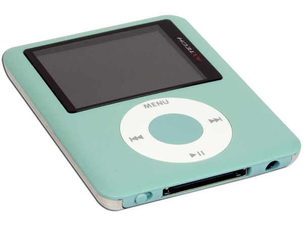 MP4 AXTECH Reproductor de MP3, Radio FM, Fotos, Videoclips y Grabador de Voz. 2GB, Color Aqua