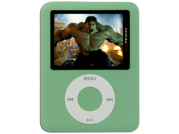 MP4 AXTECH Reproductor de MP3, Radio FM, Fotos, Videoclips y Grabador de Voz. 2GB, Color Verde