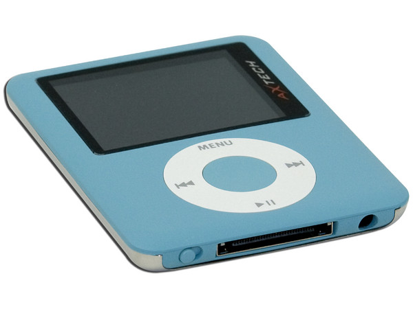 MP4 AXTECH Reproductor de MP3, Radio FM, Fotos, Videoclips y Grabador de Voz. 8GB, Color Celeste