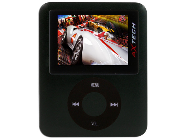 MP4 AXTECH Reproductor de MP3, Radio FM, Fotos, Videoclips y Grabador de Voz. 8GB, Color Negro