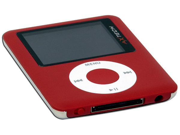 MP4 AXTECH Reproductor de MP3, Radio FM, Fotos, Videoclips y Grabador de Voz. 8GB, Color Rojo