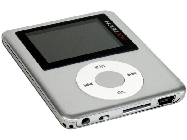 MP4 AXTECH Reproductor de MP3, Radio FM, Fotos, Videoclips y Grabador de Voz. 8GB, Color Plateado