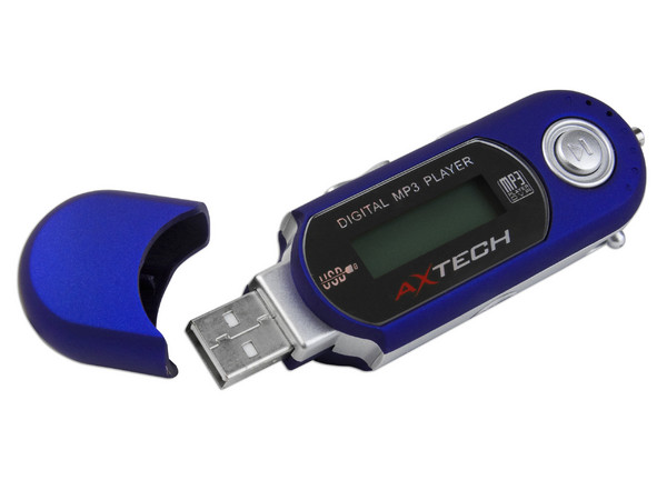 Reproductor de MP3 y Radio FM Axtech de 1GB, USB. Color Azul