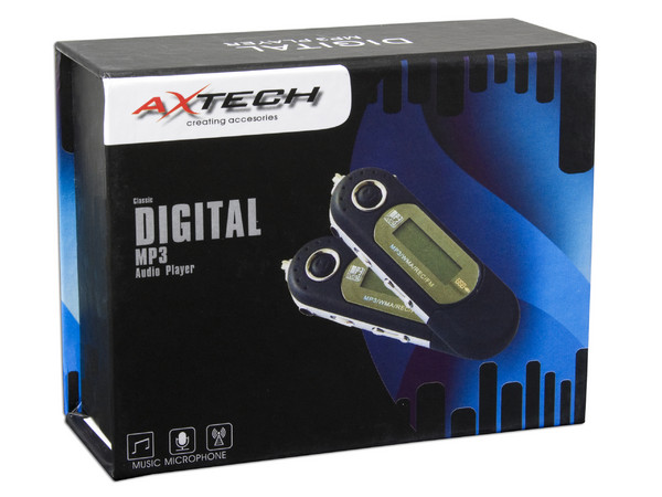 Reproductor de MP3 y Radio FM Axtech de 1GB, USB. Color Negro