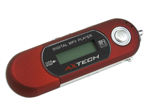 Reproductor de MP3 y Radio FM Axtech de 1GB, USB. Color Rojo