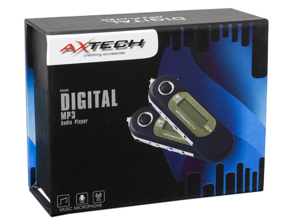Reproductor de MP3 y Radio FM Axtech de 1GB, USB. Color Plateado