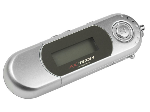 Reproductor de MP3 y Radio FM Axtech de 4GB, USB. Color Plateado