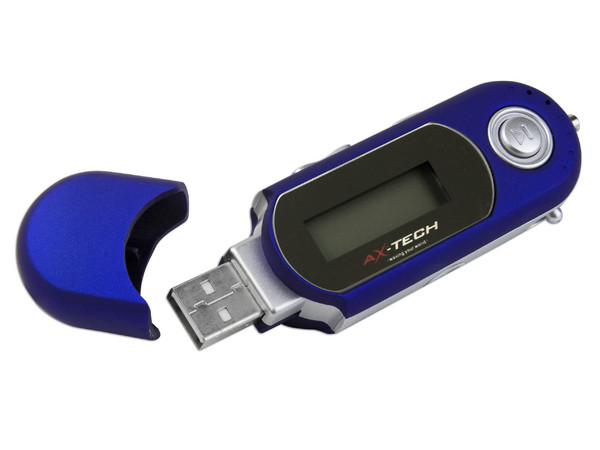 Reproductor de MP3 y Radio FM Axtech de 2GB, USB. Color Azul