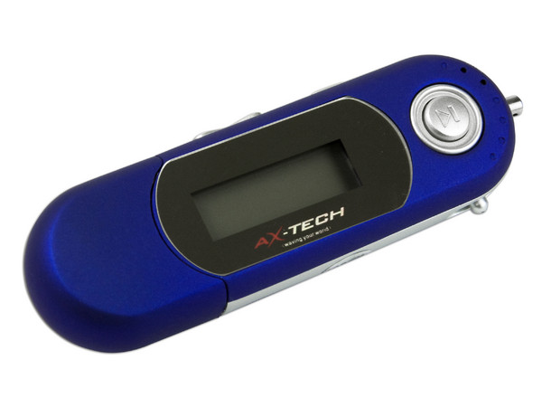 Reproductor de MP3 y Radio FM Axtech de 2GB, USB. Color Azul