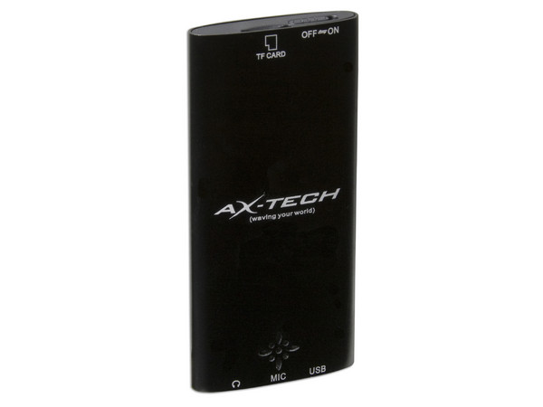 MP4 AXTECH Reproductor de MP3, Radio FM, Fotos, Videoclips y Grabador de Voz. 2GB, Color Negro