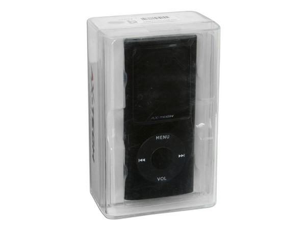 MP4 AXTECH Reproductor de MP3, Radio FM, Fotos, Videoclips y Grabador de Voz. 8GB, Color Negro