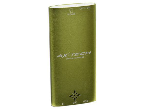 MP4 AXTECH Reproductor de MP3, Radio FM, Fotos, Videoclips y Grabador de Voz. 4GB, Color Verde