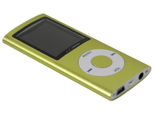 MP4 AXTECH Reproductor de MP3, Radio FM, Fotos, Videoclips y Grabador de Voz. 4GB, Color Verde
