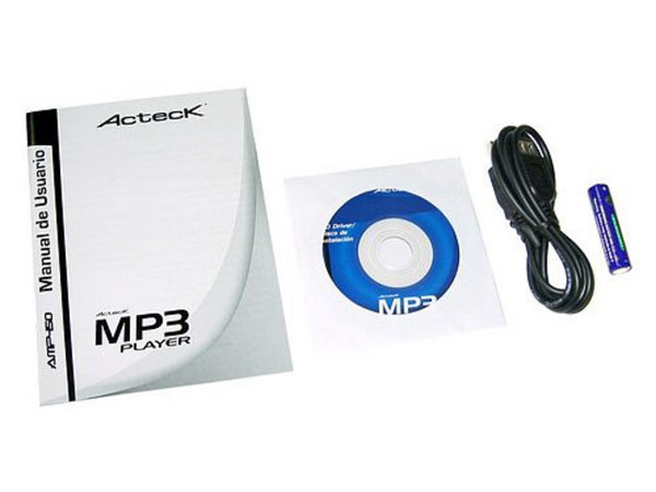 Llavero-Reproductor de MP3 Acteck AMP150N con 512MB, Interfase USB. Color Negro