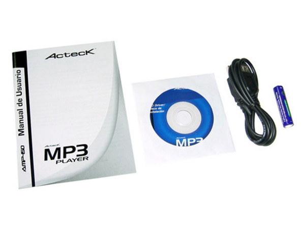 Llavero-Reproductor de MP3 Acteck AMP150R con 512MB, Interfase USB.  Color Rojo