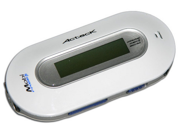 Reproductor de MP3 y Grabador de Voz Acteck con 256MB, Interfase USB. Color Blanco