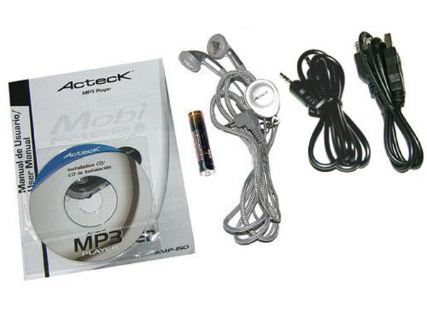 Reproductor de MP3 y Grabador de Voz Acteck con 256MB, Interfase USB. Color Blanco