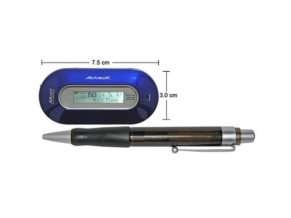 Reproductor de MP3 y Grabador de Voz Acteck con 256MB, Interfase USB. Color Azul