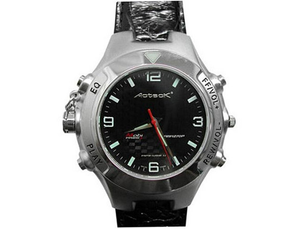 Reloj Acteck Mobi Free Reproductor MP3 256MB, Correa de Piel, Recargable, USB