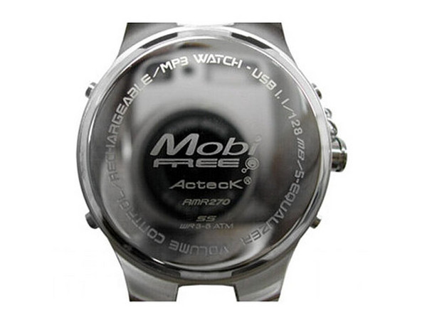 Reloj Acteck Mobi Free Reproductor MP3 256MB, Carcaza de Acero, Recargable, USB