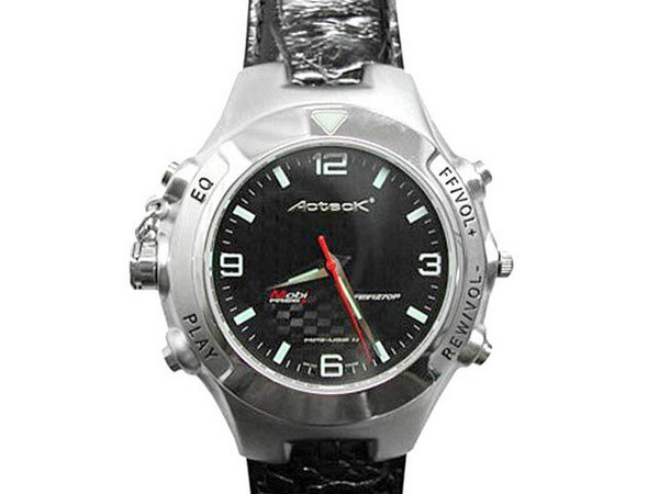 Reloj Acteck Mobi Free Reproductor MP3 128MB, Correa de Piel, Recargable, USB