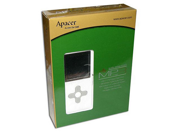 Reproductor de MP3 Apacer Steno, Radio FM, Video y Fotos. 1GB, USB 2.0. Color Gris