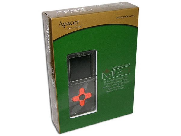 Reproductor de MP3 Apacer Steno, Radio FM, Video y Fotos. 1GB, USB 2.0. Color Negro