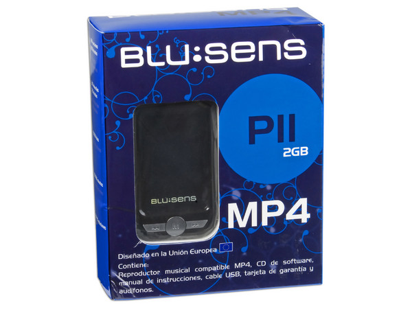 MP4 Blusens P11 Reproductor de MP3, Radio FM, Fotos, Videoclips y Grabador de Voz. 2GB, Color Negro