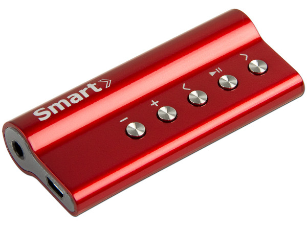Reproductor MP3 Coby Smart de 2GB y Mini Bocinas Estéreo, Color Rojo