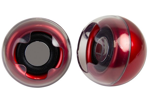 Reproductor MP3 Coby Smart de 2GB y Mini Bocinas Estéreo, Color Rojo