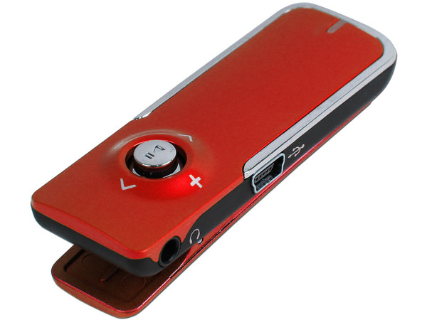 Reproductor MP3 Coby Clip de 2GB. Color Rojo