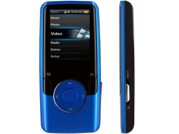 Reproductor Coby de Video, MP3 y Radio FM de 4GB. Color Azul