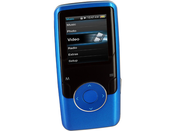 Reproductor Coby de Video, MP3 y Radio FM de 4GB. Color Azul