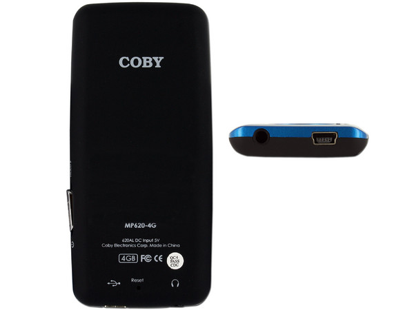 Reproductor Coby de Video, MP3 y Radio FM de 4GB. Color Azul