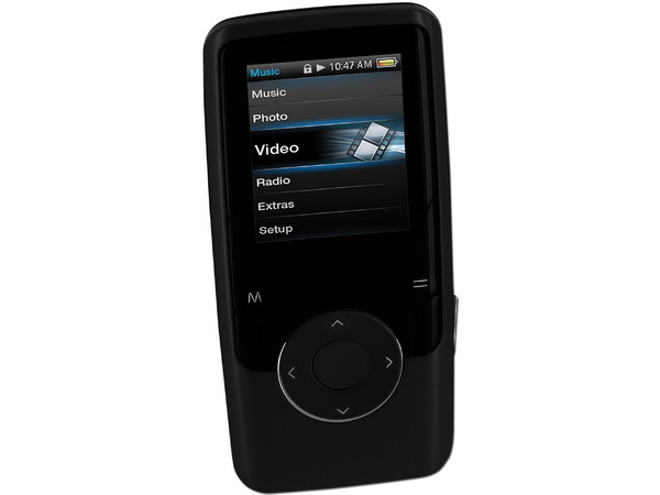 Reproductor Coby de Video, MP3 y Radio FM de 4GB. Color Negro