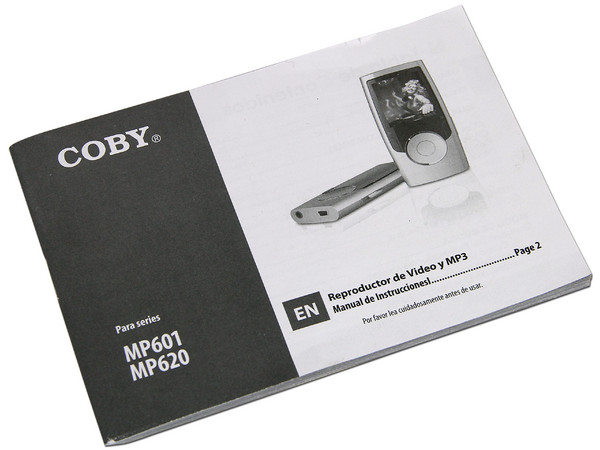 Reproductor Coby de Video, MP3 y Radio FM de 4GB. Color Rojo