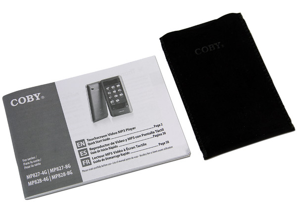 Reproductor Coby con Pantalla touch de 2.8