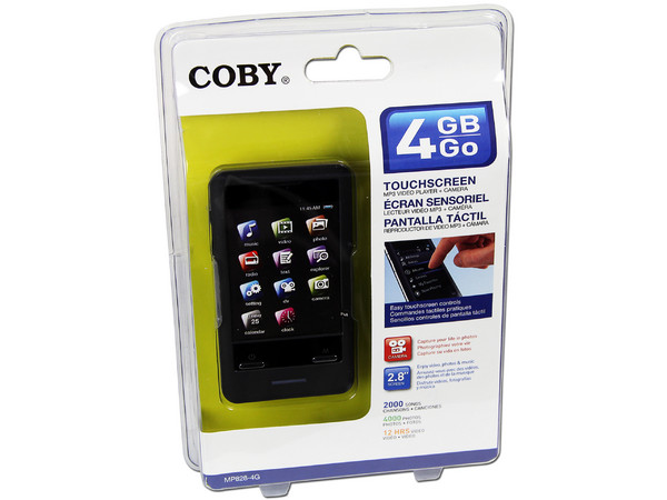 Reproductor Coby con Pantalla touch de 2.8
