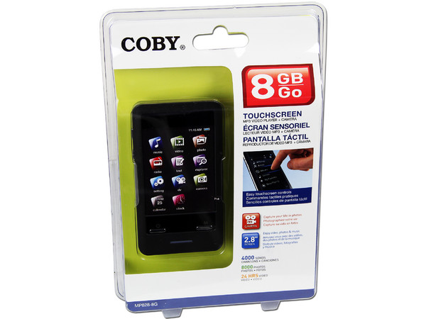 Reproductor Coby con Pantalla touch de 2.8